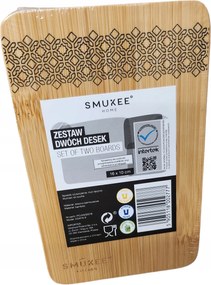 Smukee 2 db-os vágódeszka szett bambusz deszkák 16x10 cm