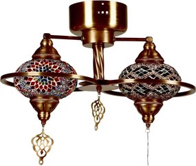Felületre szerelhető csillár YENI 2xE27/40W/230V bronz