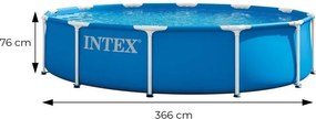 INTEX 28210ND – kör alakú vázas kerti medence 366 x 76 cm