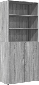 vidaXL szürke sonoma szerelt fa magasszekrény 80 x 42,5 x 185 cm