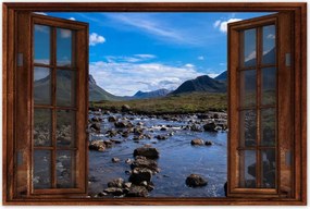 Poszterek 60x40 Kő folyó Hegyek