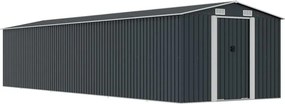 vidaXL antracitszürke horganyzott acél kerti fészer 257 x 779 x 181 cm