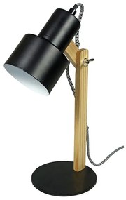 Asztali lámpa, fekete, 30 cm