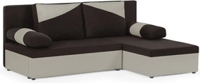 ROLO Kinyitható sarokkanapé Barna/bézs