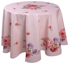 Rózsa virágos pamut kerek asztalterítő 170 cm Dotty Rose