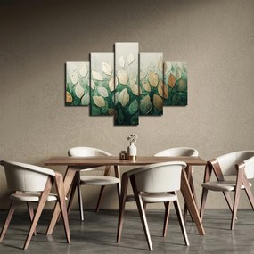 Kép - Arany-zöld levelek (150x105 cm)