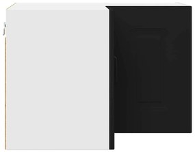 Fali konyhaszekrény polcokkal Fekete 57 x 57 x 40 cm Faanyag