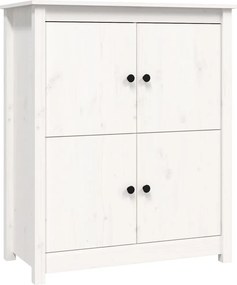 vidaXL fehér tömör fenyőfa tálalószekrény 83 x 41,5 x 100 cm