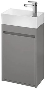 Cersanit - SET B107 Crea szekrény + Crea 40 mosdó, szürke, S801-281