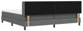 Sötétszürke Boxspring Ágy, 200x200 cm, Anyag