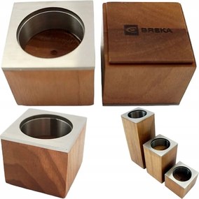 Fa Kis Gyertyatartó Magasság 15cm Szélesség 5,5cm Dió Breka