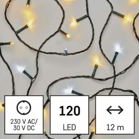LED Karácsonyi kültéri lánc 120xLED/2 funkció 17m IP44 meleg/hideg fehér
