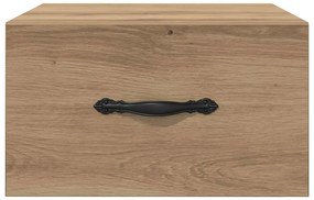 Éjjeliszekrény 2 pcs kézműves tölgy 35 x 35 x 20 cm Faanyag