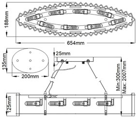 Kichler KL-CRYSTAL-SKYE-ISLE-LED Fürdőszobai csillár CRYSTAL SKYE 8xG9/3W/230V IP44