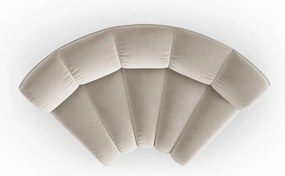 Krémszínű bársony kanapé modul (variálható sarok) Lupine – Micadoni