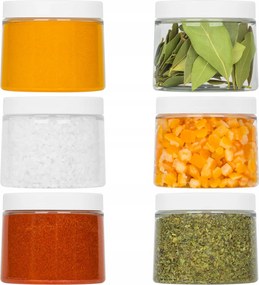 Fűszertartó Ömlesztett Termékek Tégely transz/fehér 200ml x6