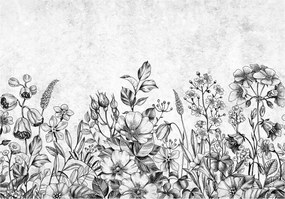 Fotótapéta Virágok Beton Absztrakt Szürke Tapéta Hálószoba Nappali 416x254