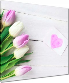 Vászonkép 80x80 Finom tulipánok