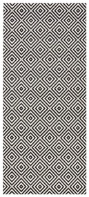 Karo fekete-fehér kültéri futószőnyeg, 80 x 200 cm - NORTHRUGS
