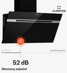 Klarstein Alina elszívó páraelszívó, 70 cm, 600 m³/h, Csendes, EEK A