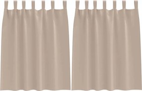vidaXL Fekete Függöny Gyűrűkkel 2 pcs Tópszínű 140 x 140 cm Poliészter