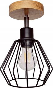 Függő mennyezeti lámpa Diana állítható loft fa Tölgy 1x gyémánt Stílusos