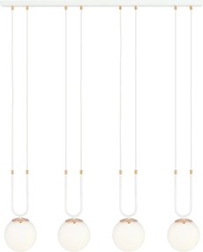 Emibig modern függeszték glam fehér emi1115/4