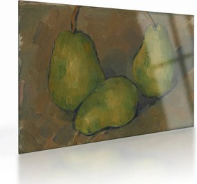 Üveg kép - Paul Cézanne, Three Pears, reprodukciók (70x50 cm)