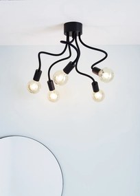 MARKSLÖJD 107931 MEDUSA Mennyezeti Csillár Fekete E27 IP20