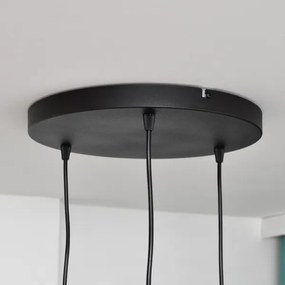 LED Csillár zsinóron MERCURE 3xE27/15W/230V ø 50 cm fekete