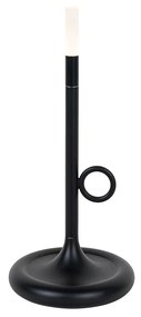 Kültéri asztali lámpa, fekete, LED-del, újratölthető érintéssel dimmerrel - Sjarel