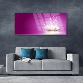 Fali üvegkép lótusz virág 120x60cm