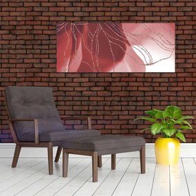 Kép - Piros absztrakt virág N⁰1 (120x50 cm)