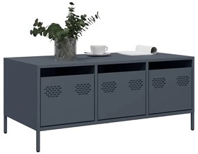 antracit hidegen hengerelt acél dohányzóasztal 101,5x50x43,5 cm