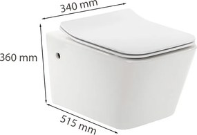 Tina fali rimless WC soft close ülőkével