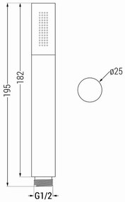 Mexen tartozékok - rejtett 1 pontos kézizuhany készlet R-70, grafit, 785706051-66