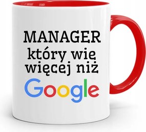 Menedzser Bögre Piros Ajándék fényképes nyomtatással