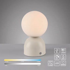 Schöner Wohnen 19218-39 - LED fényerőszabályzós asztali lámpa RUDI LED/1,2W/5V szürke