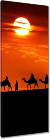 Vászonkép 40x100 Karaván a sivatagban