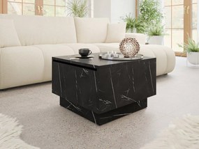Dohányzóasztal Nasonat 60 x 60 (fekete royal márvány) (tárolóhellyel). 1103741