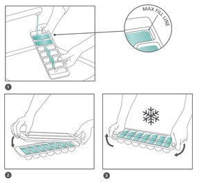 Jégkockatartó szett 2 db-os Easy-fill – Joseph Joseph