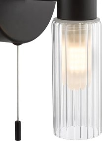 Där Lighting BOL0922 - Fürdőszobai fali lámpa BOLTON 2xG9/5W/230V IP44 fekete