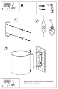 Sollux SL.0211 - Fali lámpa VICI 1xG9/40W/230V üveg/fehér
