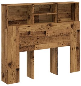 antik fa színű szerelt fa áthidalószekrény 120 x 19 x 103,5 cm