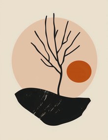 Poszter 50x65cm Meztelen fa