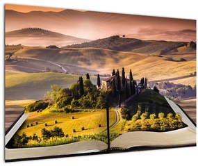 A táj egy könyvben képe (90x60 cm)