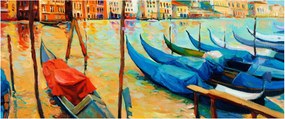 Kép - Velencei kikötő (120x50 cm)