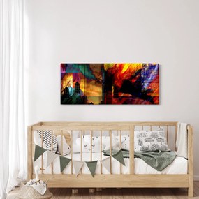 Kép - A város színes absztrakciója (120x50 cm)