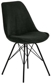 Eris design szék, sötétzöld bársony