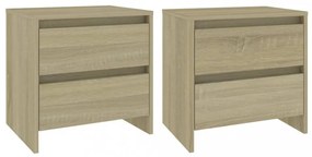 2 db sonoma tölgy szerelt fa éjjeliszekrény 45x34,5x44,5 cm